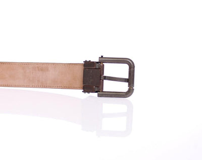 Brown Leather Logo Belt
