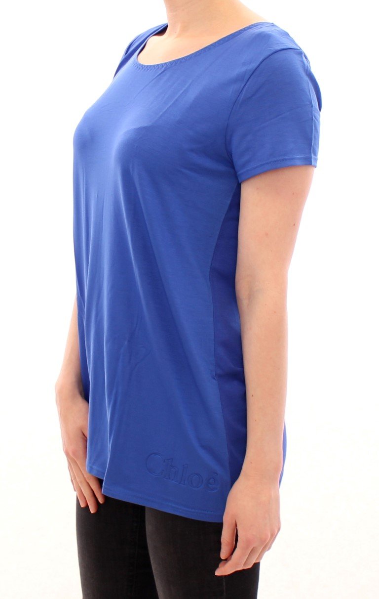 Blue shortsleeve crewneck t-shirt