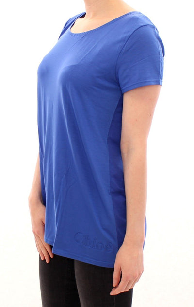 Blue shortsleeve crewneck t-shirt