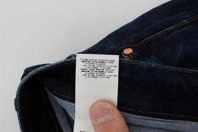 Blue Wash Denim Cotton Stretch Slim Fit Jeans