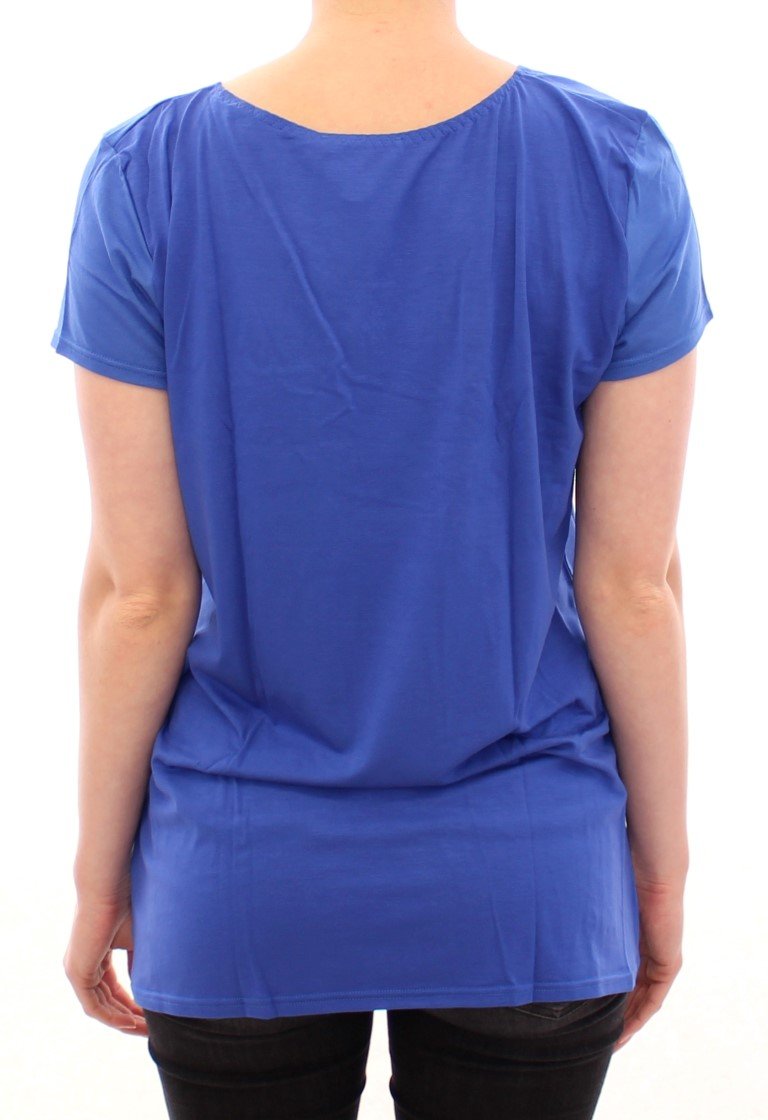 Blue shortsleeve crewneck t-shirt