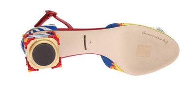 Multicolor Carretto Crystal Mink Fur Shoes