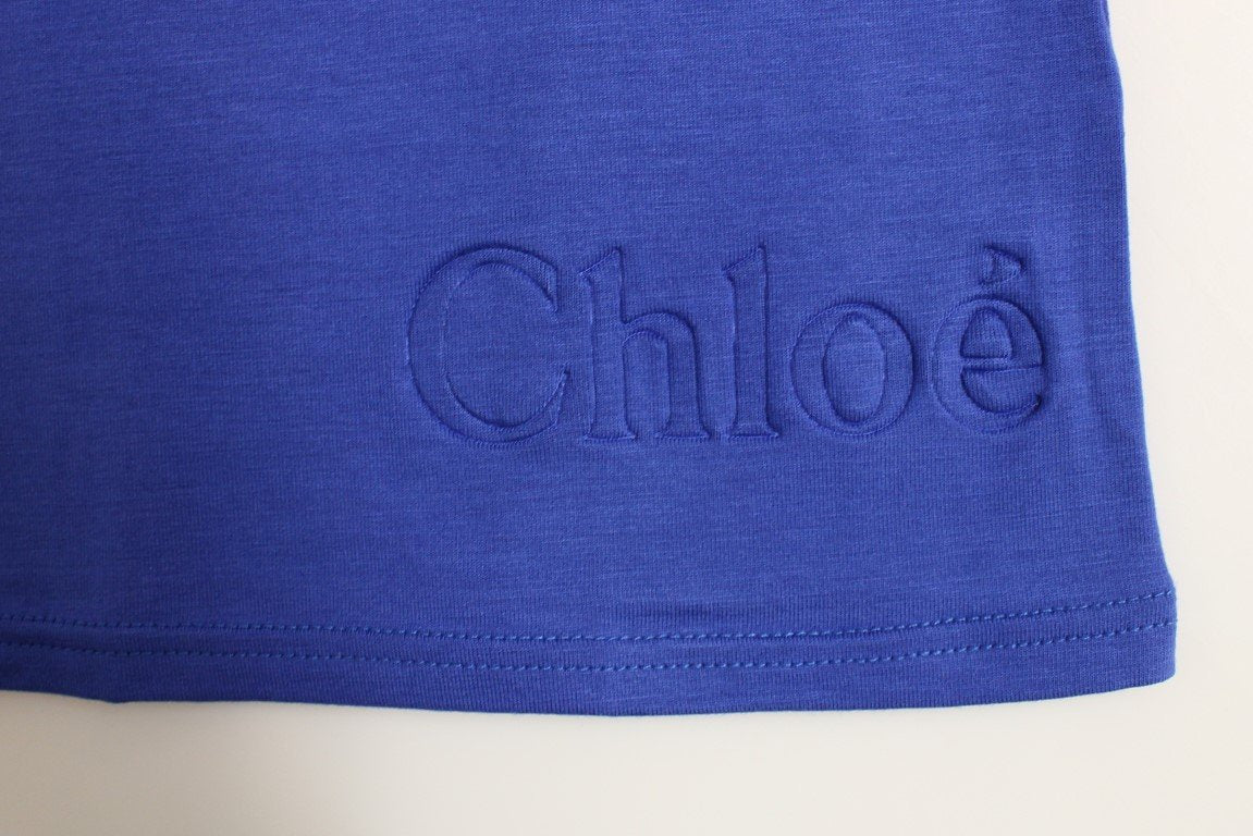 Blue shortsleeve crewneck t-shirt