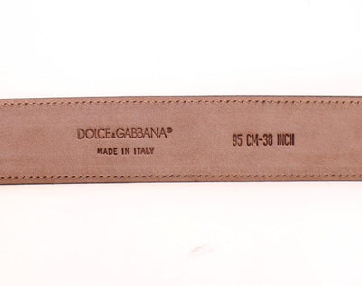 Blue Leather Logo Belt
