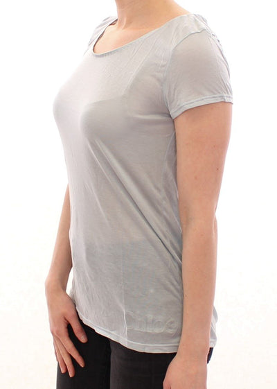 Blue shortsleeve crewneck t-shirt