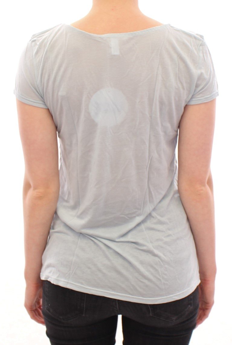 Blue shortsleeve crewneck t-shirt