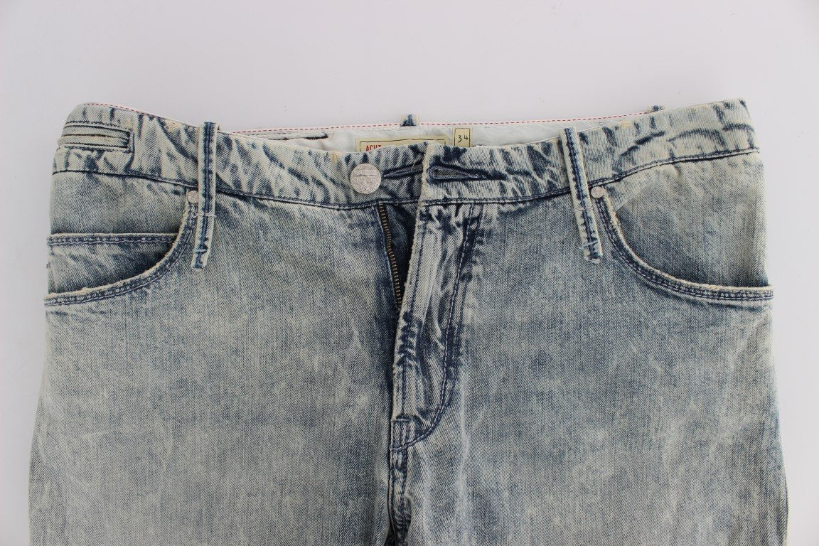 Blue Wash Cotton Denim Slim Fit Jeans