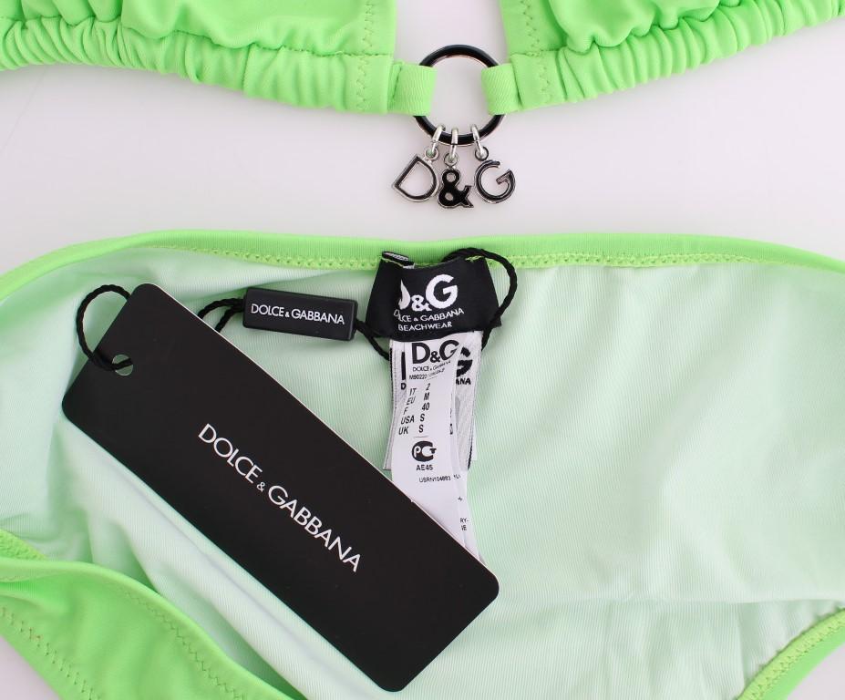 Green Two Piece Bikini Swimwear Beachwear