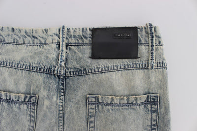 Blue Wash Cotton Denim Slim Fit Jeans