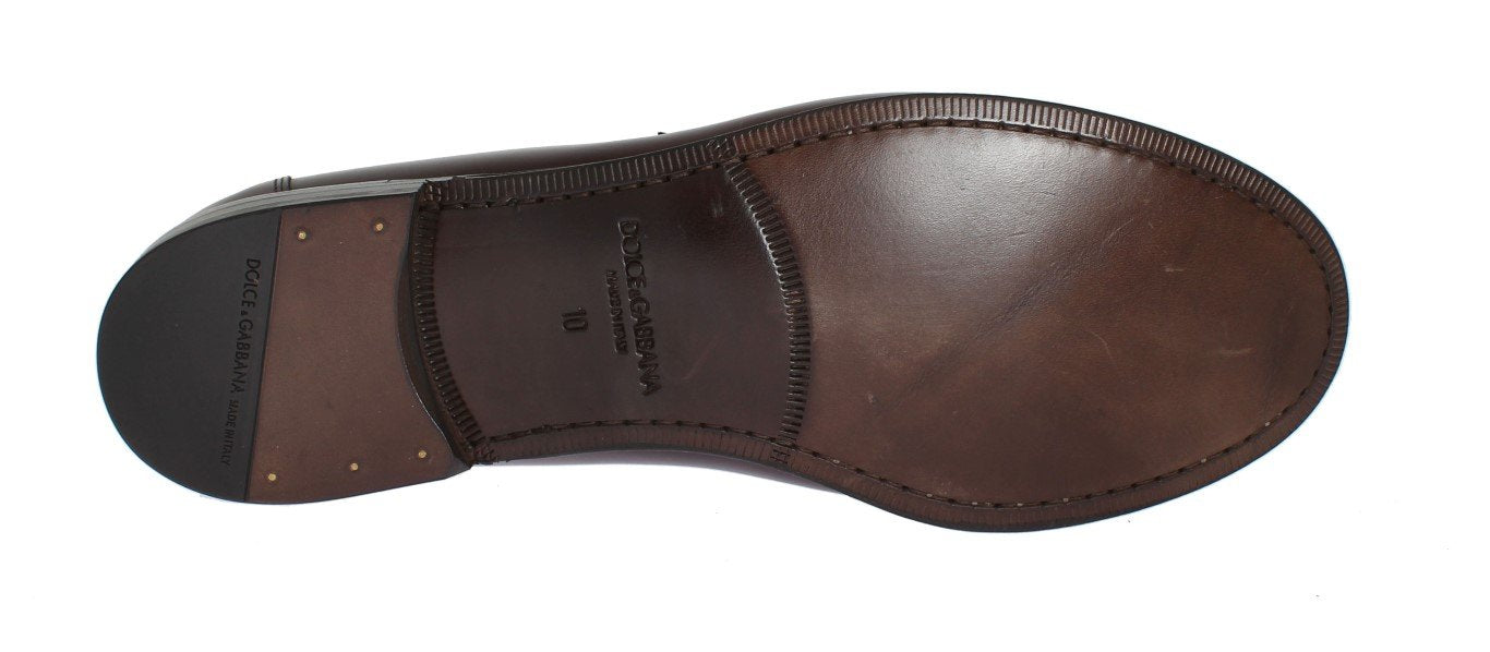 Bordeaux Leather Loafers Shoes