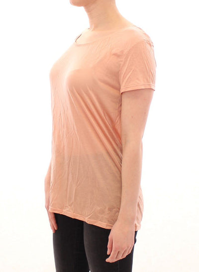 Pink shortsleeve crewneck t-shirt
