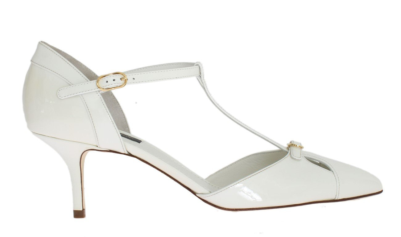 White Patent Leather Pumps