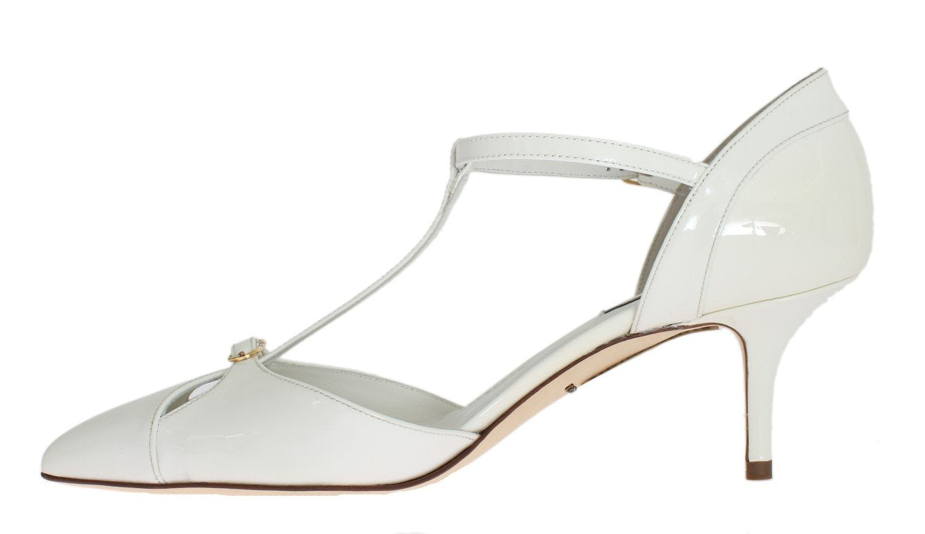 White Patent Leather Pumps