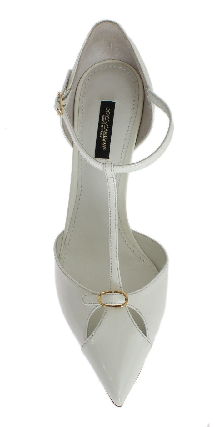 White Patent Leather Pumps
