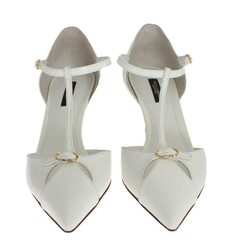 White Patent Leather Pumps