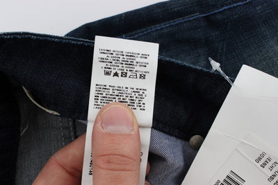 Blue Wash Cotton Denim Slim Fit Jeans