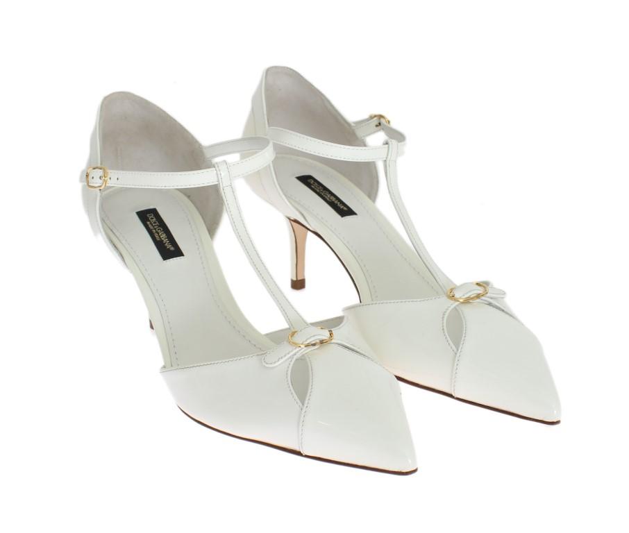 White Patent Leather Pumps
