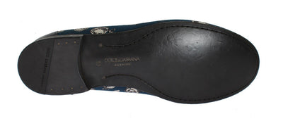 Blue Watches Canvas Leather Loafers