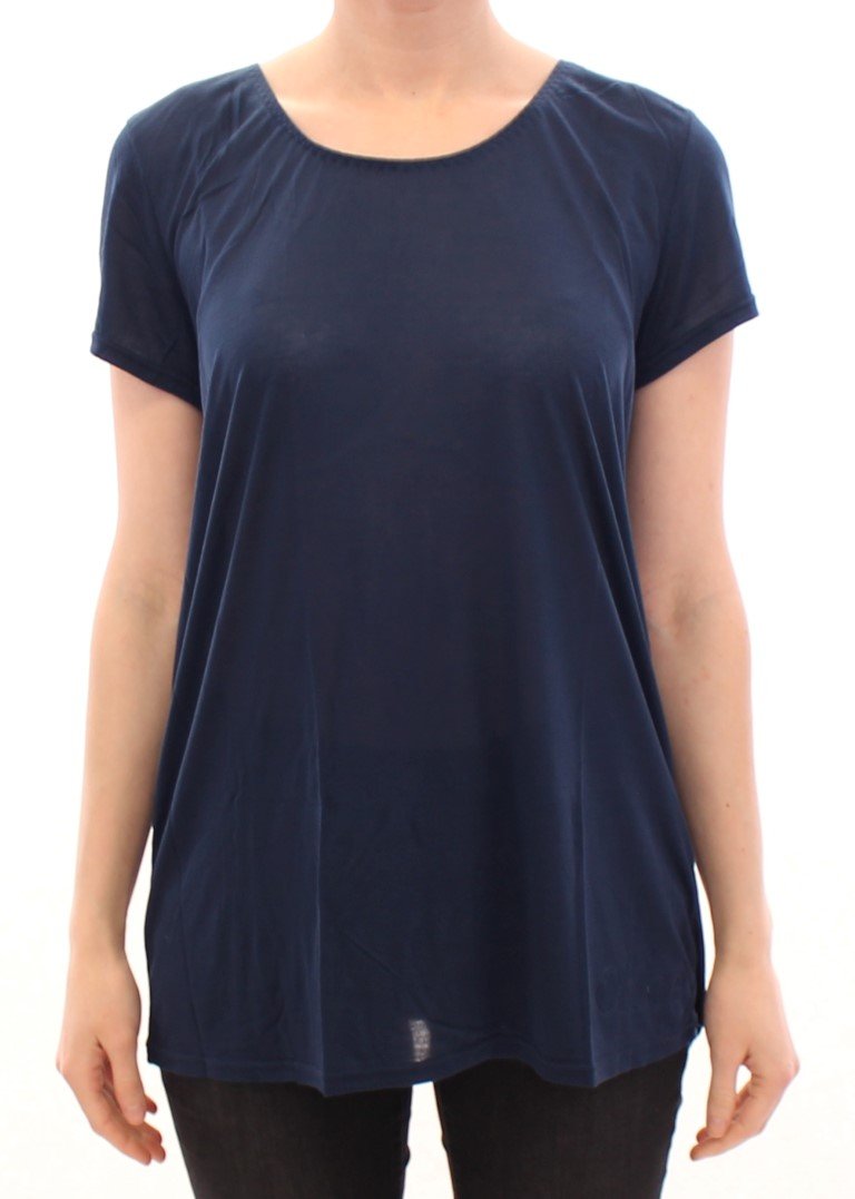 Blue shortsleeve crewneck t-shirt