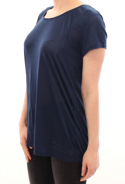 Blue shortsleeve crewneck t-shirt