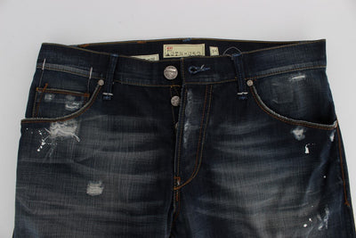 Blue Wash Cotton Denim Regular Fit Jeans