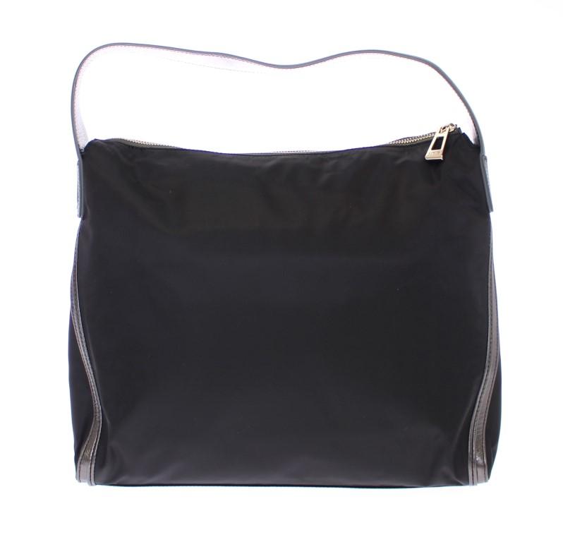 Black Gold Zipper Hobo Shoulder Bag