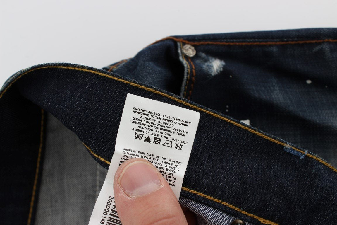 Blue Wash Cotton Denim Regular Fit Jeans