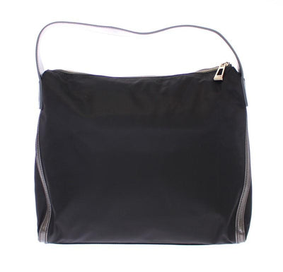 Black Gold Zipper Hobo Shoulder Bag