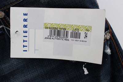 Blue Wash Cotton Denim Regular Fit Jeans