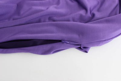 Purple longsleeved belted dress