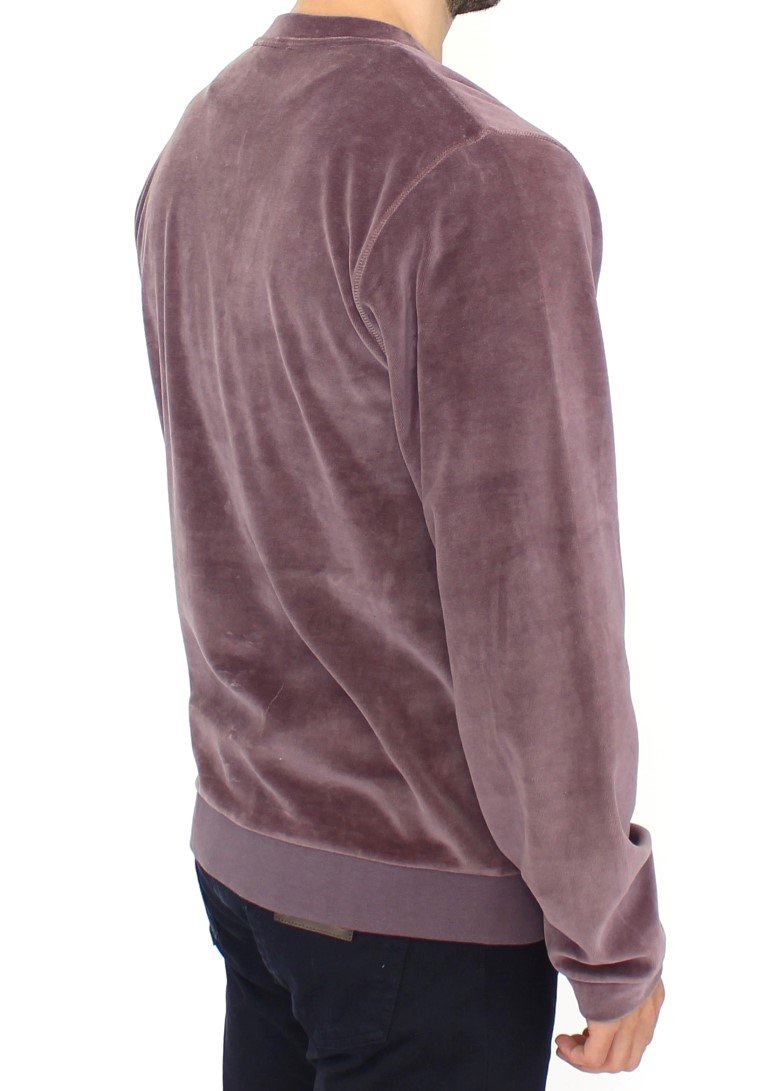 Purple v-neck cotton sweater