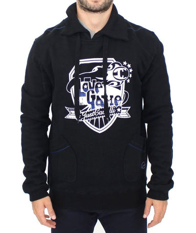Black cotton pullover sweater