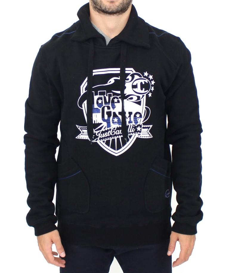 Black cotton pullover sweater