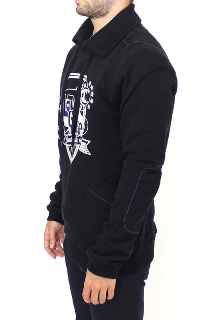 Black cotton pullover sweater