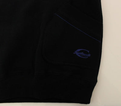 Black cotton pullover sweater
