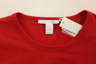 Red stretch pullover sweater