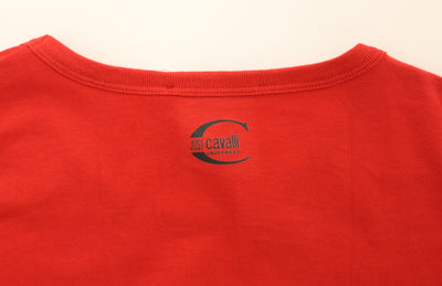Red stretch pullover sweater