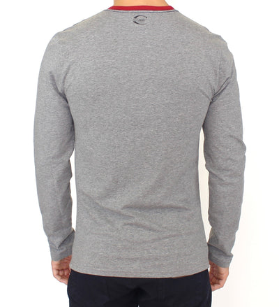 Gray stretch pullover sweater
