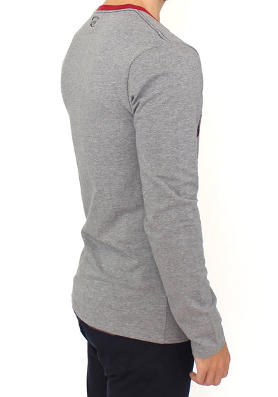Gray stretch pullover sweater