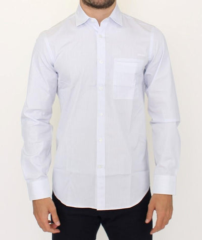 Light blue striped cotton shirt
