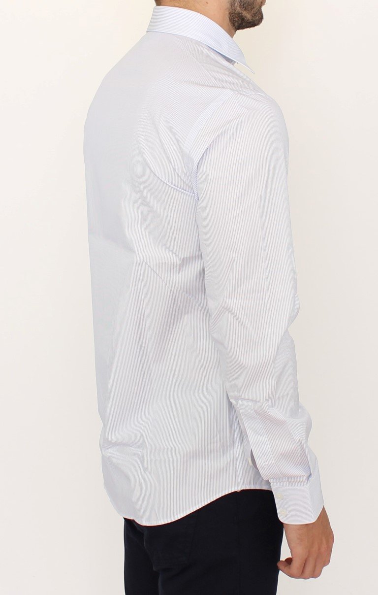 Light blue striped cotton shirt