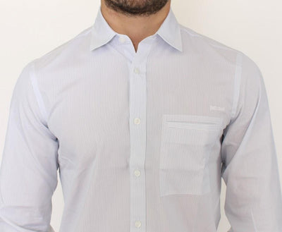 Light blue striped cotton shirt