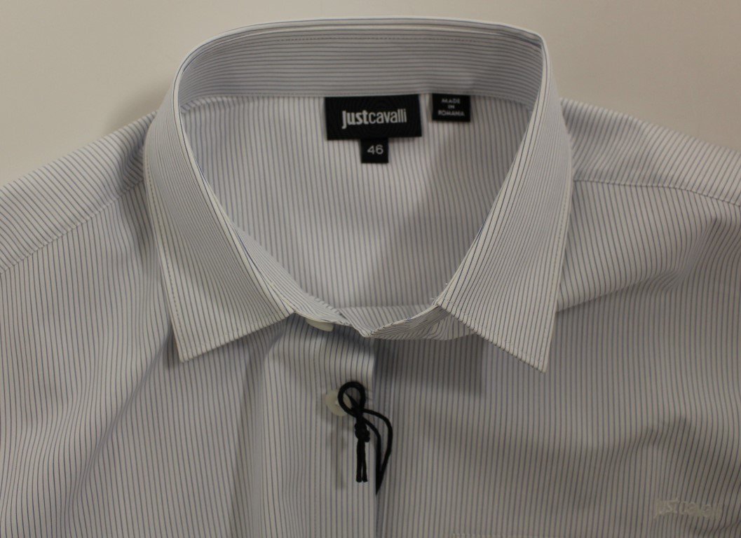 Light blue striped cotton shirt