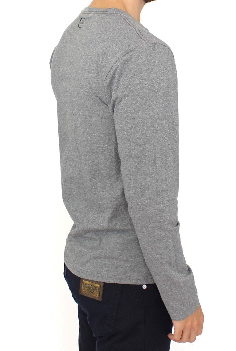 Gray stretch pullover sweater