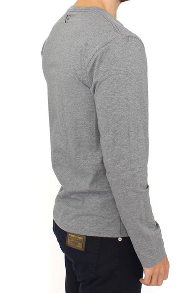 Gray stretch pullover sweater