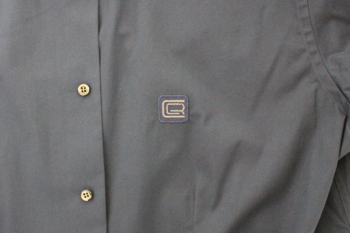 Blue stretch cotton shirt
