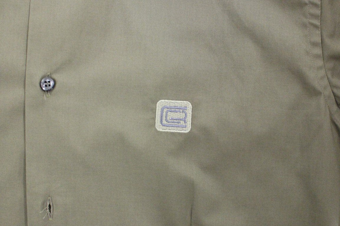 Green stretch cotton shirt