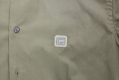 Green stretch cotton shirt