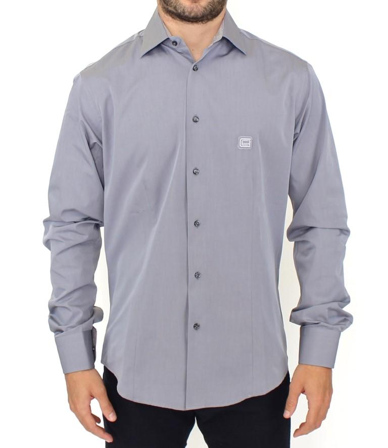 Gray stretch cotton shirt