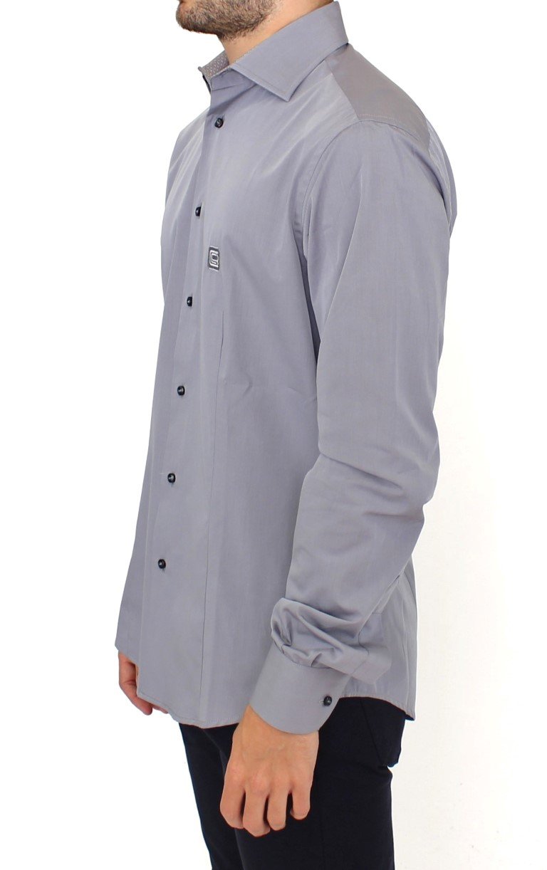 Gray stretch cotton shirt